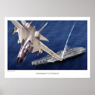 Art Poster voor de luchtvaart "F-14 Tomcat"