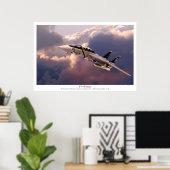 Art Poster voor de luchtvaart "F-14 Tomcat" (Thuiskantoor)