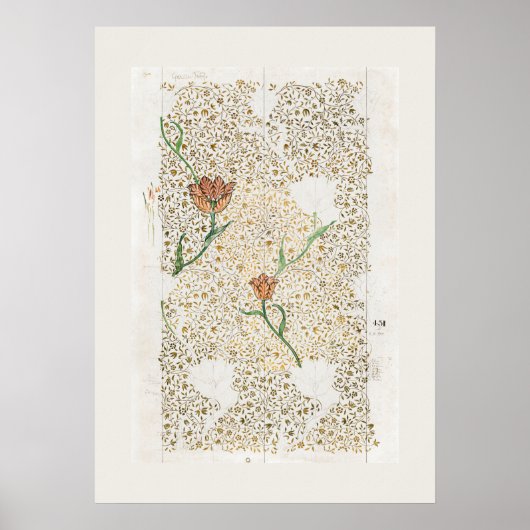 ART POSTER : WILLIAM MORRIS : GARDEN TULIP : 1885 (Voorkant)