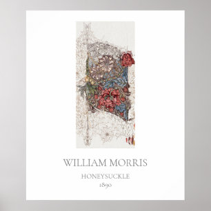 ART POSTER : WILLIAM MORRIS :HONEYSUCKLE