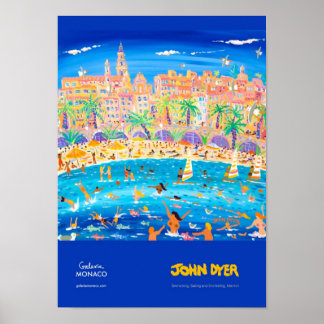 Art Poster: Zwemmen, Sailen & Snorkelen, Menton Poster