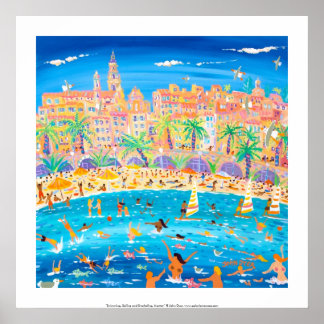 Art Poster: Zwemmen, Sailen & Snorkelen, Menton Poster