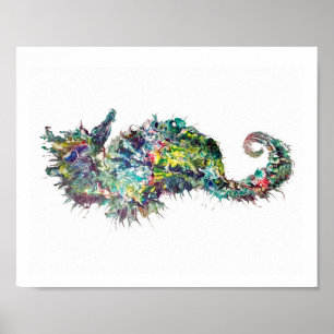 Art Print, Abstract Seahorse, Seahorse, Poster