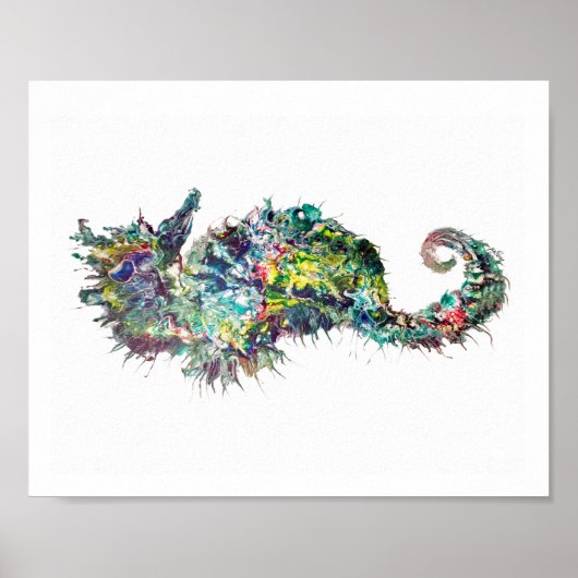 Art Print, Abstract Seahorse, Seahorse, Poster (Voorkant)