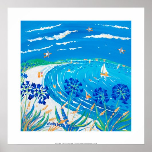 Art Print: Agapanthus, Pentle bay Beach, Tresco Poster (Voorkant)