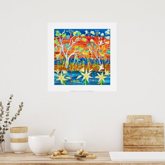 Art Print: Bathing Baby Red Gums, Banrock Station Poster (Keuken)