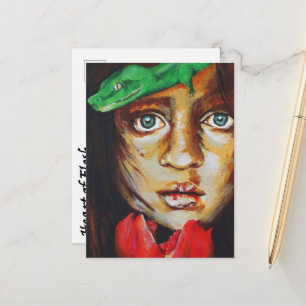 Art Print Briefkaart - Eva en de Slang