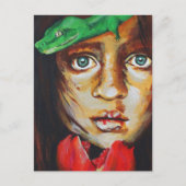 Art Print Briefkaart - Eva en de Slang (Voorkant)