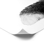 Art Print Fox Black White Flower Crown (Hoek)