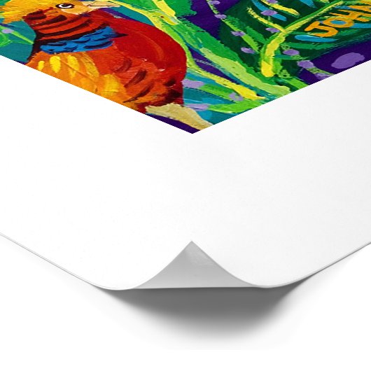 Art Print: Happy Bird Day in de Zoo Poster (Hoek)