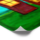 Art Print, Happy Houses Poster (Hoek)