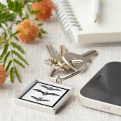  Art Print Key Ring met vlekken Sleutelhanger (Zijkant)