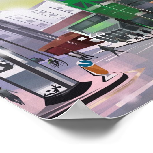 art print Manchester Picadilly TrainStation (Hoek)