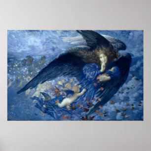  Art Print, pre-Raphaelite Night Poster