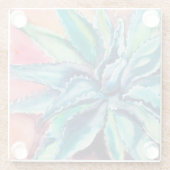 Art Print - Texas Agave Poster Glazen Onderzetter (Achterkant)