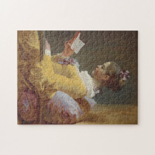  Art Puzzle van "Een jong meisje lezen" door Je Legpuzzel (Horizontaal)