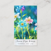 *~* Art QR Lotus Waterlelie BloemenAP67 Visitekaartje (Voorkant)