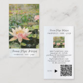 *~* Art QR Lotus Waterlelie BloemenAP67 Visitekaartje (Voorkant / Achterkant)