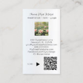 *~* Art QR Lotus Waterlelie BloemenAP67 Visitekaartje (Achterkant)