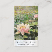 *~* Art QR Lotus Waterlelie BloemenAP67 Visitekaartje (Voorkant)