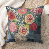 art quilt designed roses bouquet pillow with sunfl kussen (Deken)