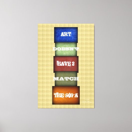 Art Quote 3, aangeduid en ondertekend Canvas Afdruk (Voorkant)