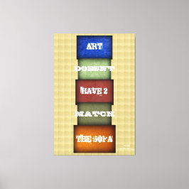 Art Quote 3, aangeduid en ondertekend Canvas Afdruk