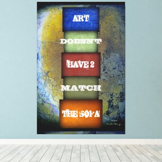 Art Quote genoemd en ondertekend Canvas Afdruk (Insitu (Houten vloer))