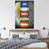 Art Quote genoemd en ondertekend Canvas Afdruk (Insitu (Slaapkamer))