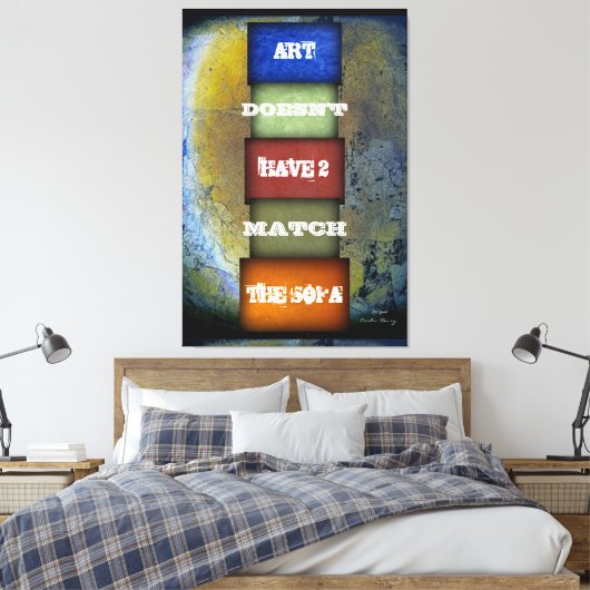 Art Quote genoemd en ondertekend Canvas Afdruk (Insitu (Slaapkamer))