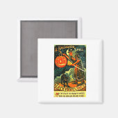  Art Retro Halloween Witch Magneet (Voorkant / Achterkant)