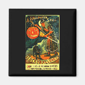  Art Retro Halloween Witch Magneet (Voorkant)