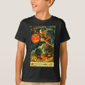  Art Retro Halloween Witch T-shirt (Voorkant)