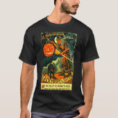  Art Retro Halloween Witch T-shirt (Voorkant)
