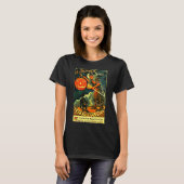 Art Retro Halloween Witch T-shirt (Voorkant volledig)