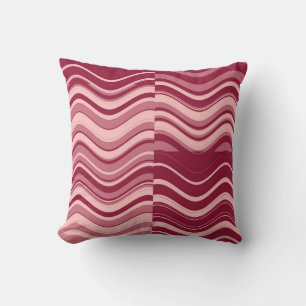 Art Retro Red Pink Wave Abstract Kussen