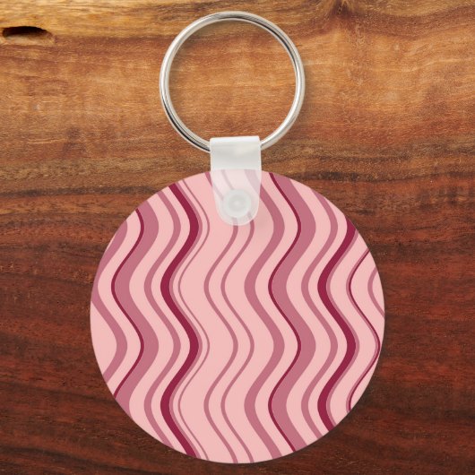 Art Retro Roze Golf Abstract Sleutelhanger (Voorkant)