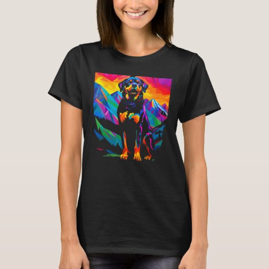 Art Rottweiler Dog T-shirt (Voorkant)