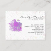 *~* Art roze pony Paining Art Butterfly AR3 Visitekaartje (Achterkant)