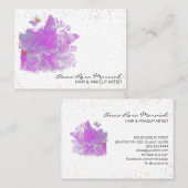 *~* Art roze pony Paining Art Butterfly AR3 Visitekaartje (Voorkant / Achterkant)