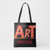 ART SAVES LEVVES TOTE BAG (Voorkant)