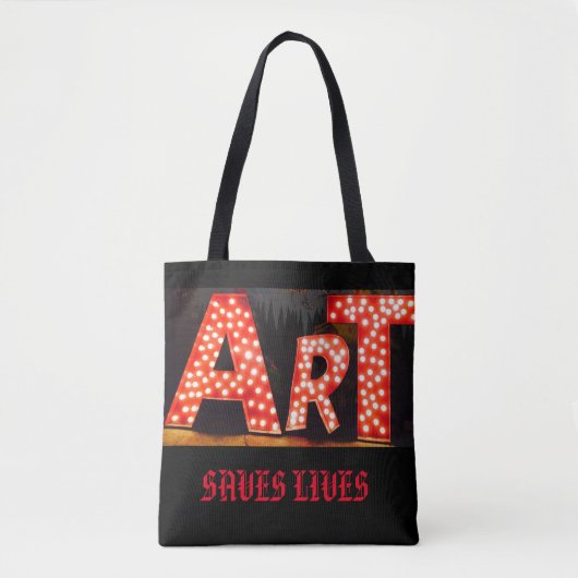 ART SAVES LEVVES TOTE BAG (Voorkant)