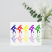 ART SCHOOL SQUATCH - Colorful Bigfoot Logo Briefkaart (Staand voorkant)