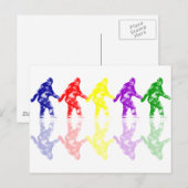 ART SCHOOL SQUATCH - Colorful Bigfoot Logo Briefkaart (Voorkant / Achterkant)