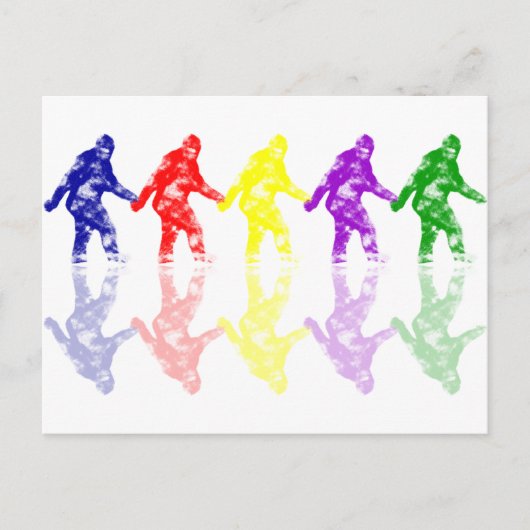 ART SCHOOL SQUATCH - Colorful Bigfoot Logo Briefkaart (Voorkant)