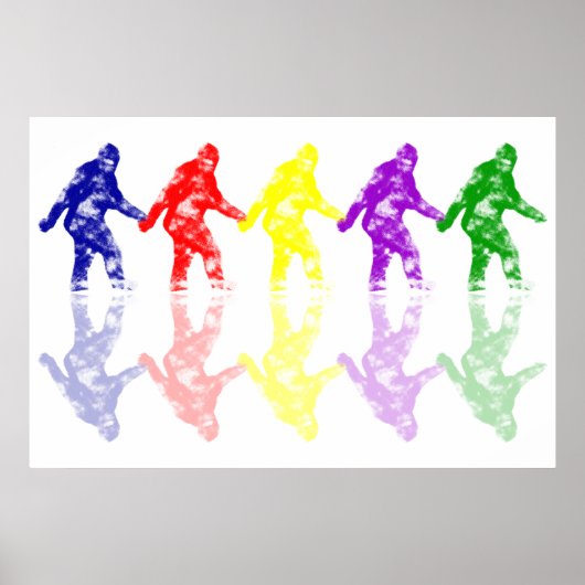 ART SCHOOL SQUATCH - Colorful Bigfoot Logo Poster (Voorkant)
