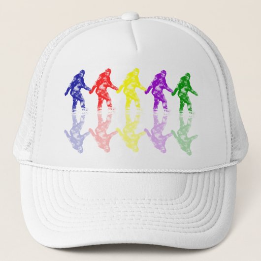 ART SCHOOL SQUATCH - Colorful Bigfoot Logo Trucker Pet (Voorkant)