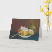 Art School Still Life - Taart en kruik Kaart (Gele Bloem)