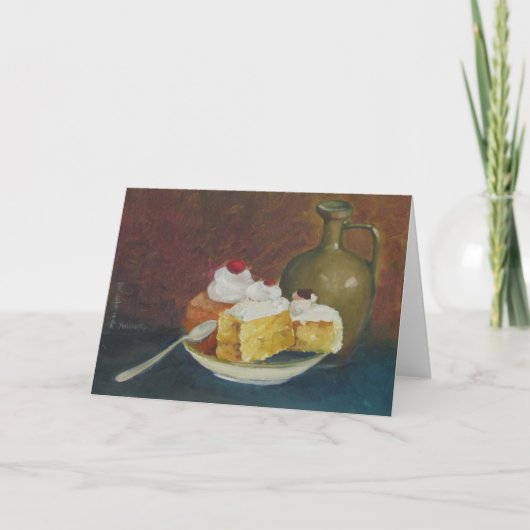 Art School Still Life - Taart en kruik Kaart (Voorkant)