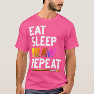 Art School Student Gift Grappige Schetsen Tekening T-shirt